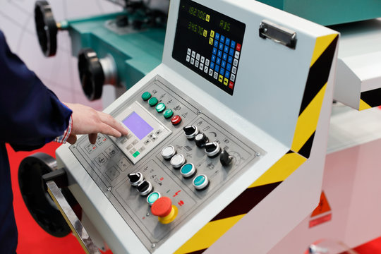 operator working with control panel