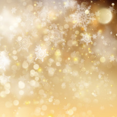 Fototapeta na wymiar Christmas golden holiday glowing backdrop. EPS 10 vector