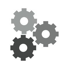 three gears icon image vector illustration design 