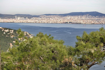 Fototapeta na wymiar A View of Istanbul from Princes Islands, Turkey