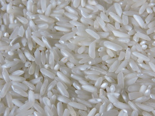 White long rice. Background.