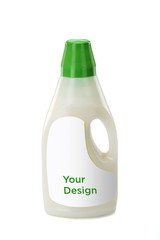 Fabric softener plastic bottle mockup on white background 