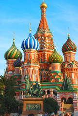 Fototapeta na wymiar The Cathedral of Vasily the Blessed or Saint Basil's Cathedral, Red Square.