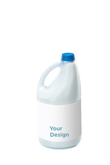 all purpose acid bleach plastic bottle mockup on white background