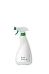 Disinfectant & window cleaner spray bottle mockup on white background