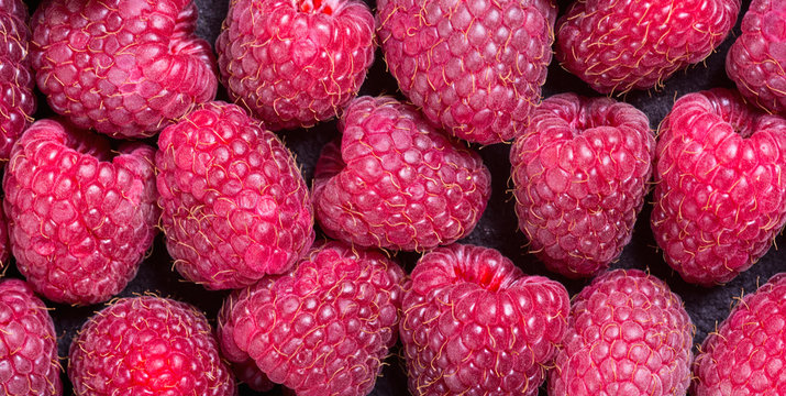Macro shot of raspberry