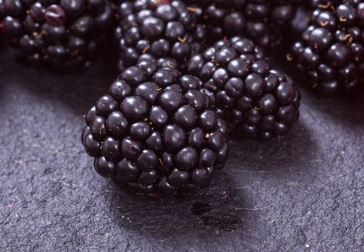 Macro shot of blackberry
