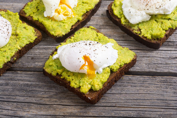 Poached egg and avocado