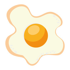 fried egg icon over white background vector illustration