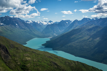 Naklejka na ściany i meble A Glacier Fed Lake Alaska