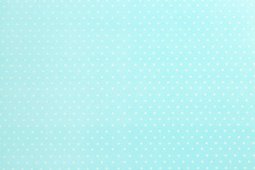 Mint fabric background with polka dot