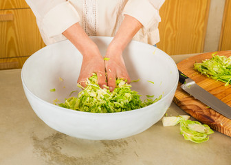 Cabbage kimchi and sauerkraut
