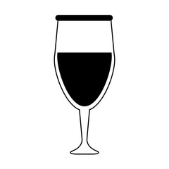 glass of wine icon image vector illustration design  black and black and