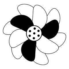 cartoon flower icon image vector illustration design  black and black and