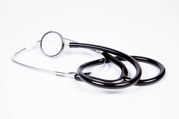 Fototapeta premium A stethoscope on white background 