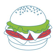 hamburger icon over white background vector illustration