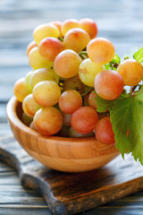 Bunch of pink grapes.