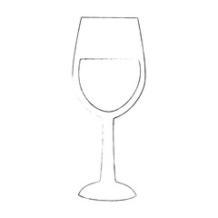 Cute Champagne cup icon vector illustration graphic design
