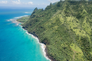 Aerial View of Kauai Coastline