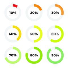 Percentage Vector Info Graphics color Gradients