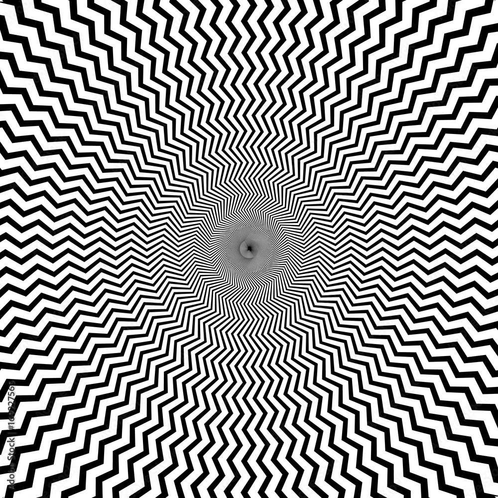 Aufkleber circular geometric motif. abstract grayscale op-art element