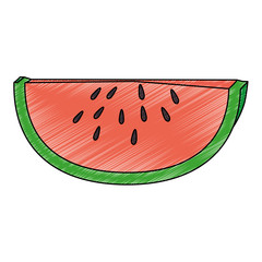 Watermelon sweet fruit icon vector illustration graphic design
