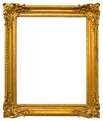 Gold picture frame. Isolated on white background - 169227706