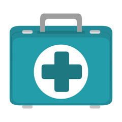 Obraz premium First aid suitcase icon vector illustration graphic design