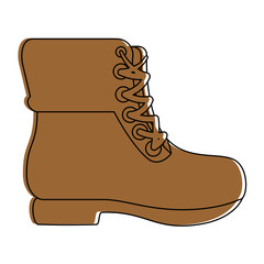 Camping boot footwear icon vector illustration graphic design