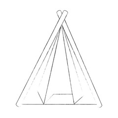 Camping tent isolated icon vector illustration graphic design