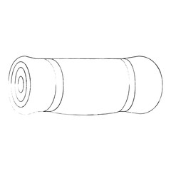 Sleeping camping isolated icon vector illustration graphic design