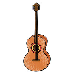 Fototapeta premium Acoustic guitar music instrument icon vector illustration graphic design