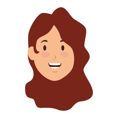 Woman cartoon smiling icon vector illustration graphic design