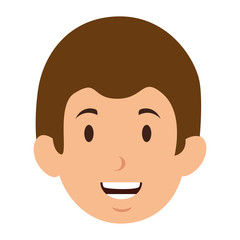 Man cartoon smiling icon vector illustration graphic design