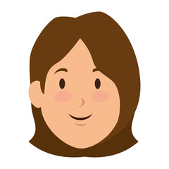 Woman cartoon smiling icon vector illustration graphic design