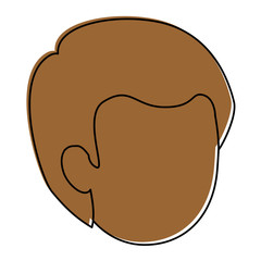 Man cartoon smiling icon vector illustration graphic design