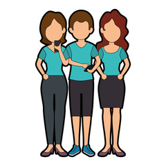 Fototapeta premium People with smartphone icon vector illustration graphic design