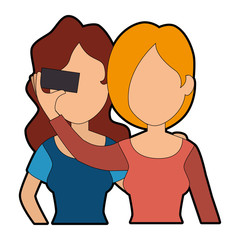 People with smartphone icon vector illustration graphic design