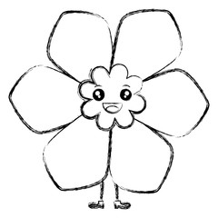 cute flower spa kawaii character vector illustration design