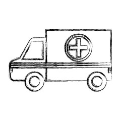 ambulance vehicle isolated icon vector illustration design