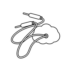 Sound plug wire icon vector illustration graphic design