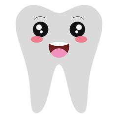 human tooth kawaii character vector illustration design