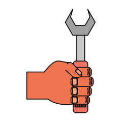 Wrench tool isolated icon vector illustration graphic design