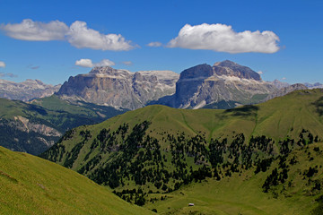 Fototapeta premium il gruppo del Sella dal Col Bel; Val di Fassa, Trentino