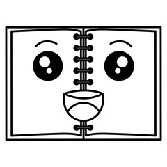 notebook school kawaii character vector illustration design