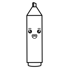 highlighter pen kawaii character vector illustration design