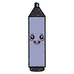 highlighter pen kawaii character vector illustration design