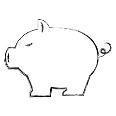 piggy savings isolated icon vector illustration design