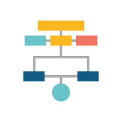 Organization chart isolated icon vector illustration graphic design
