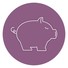 piggy savings isolated icon vector illustration design